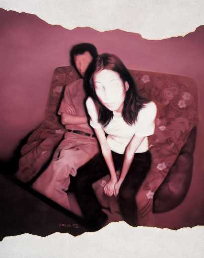 何森 1998年作 女孩与沙发